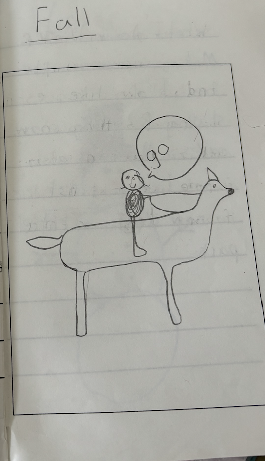 childhood drawing of me on horse