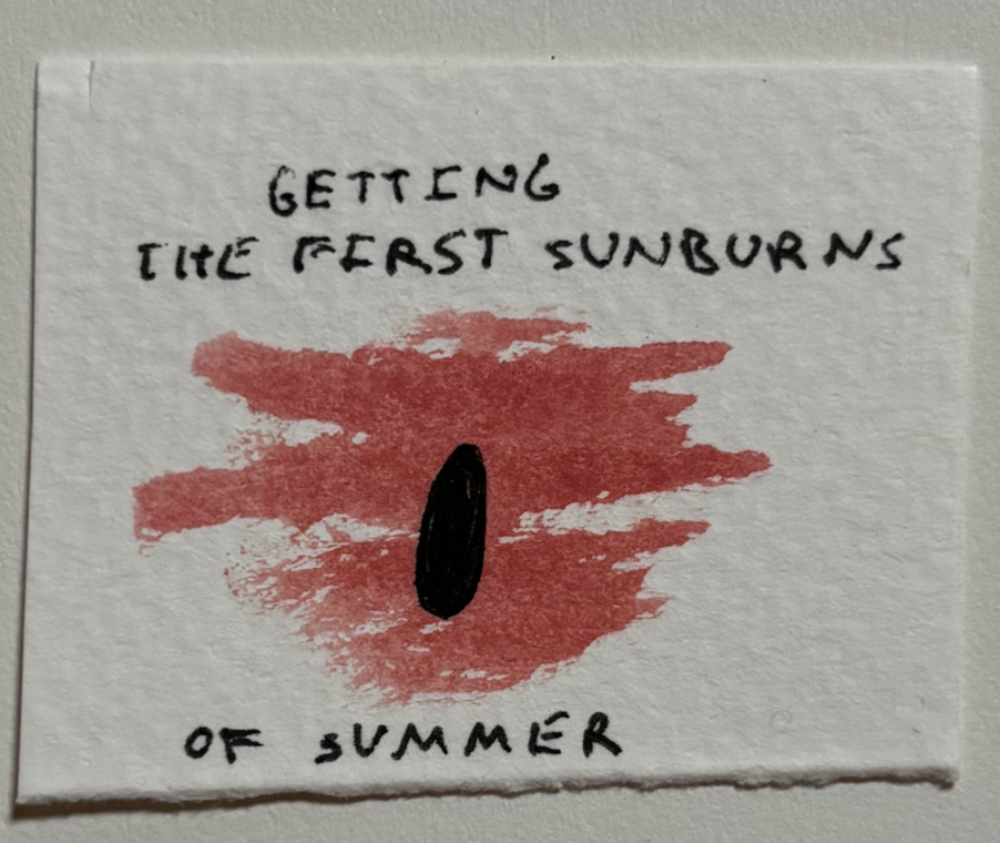 watercolor of sunburn