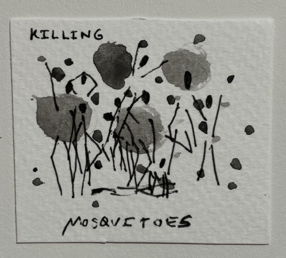 watercolor of mosquitos